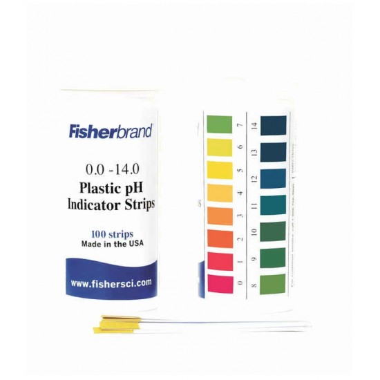 Strips, Plastic, pH range 0 - 14