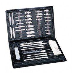 Laboratory knife set and case