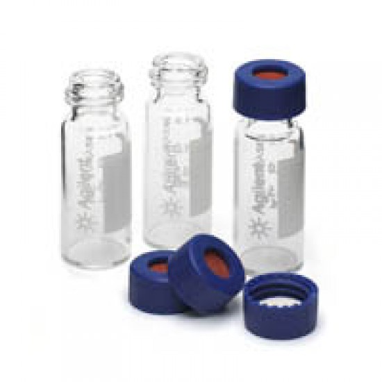 MS Analysed Vial Kits Clear with write-on spot, 100 per pack